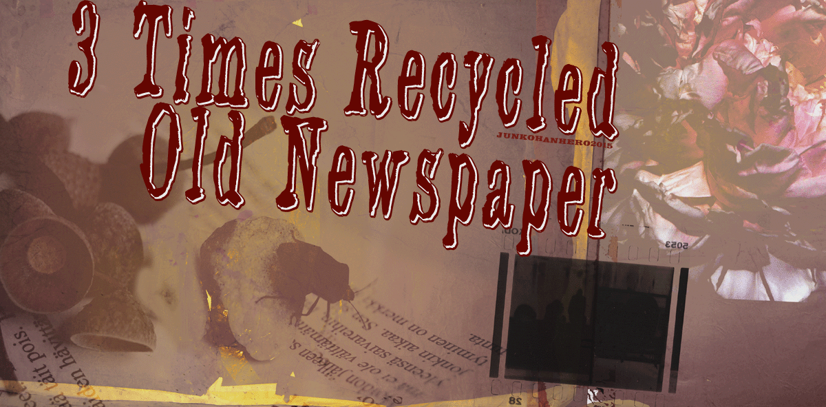 3 Times Recycled Old Newspaper font