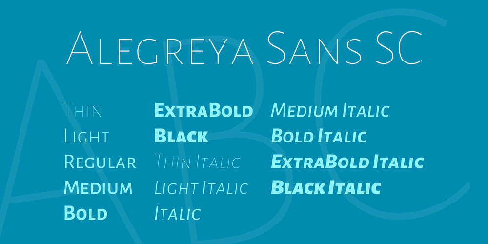 Alegreya Sans SC Thin font