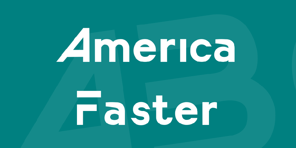 America Faster font