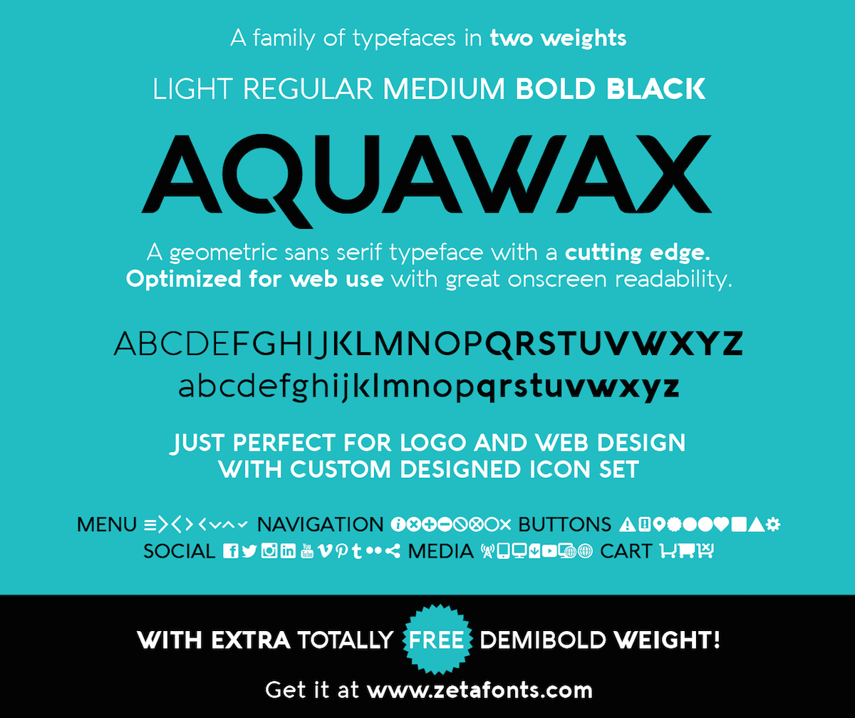 Aquawax font