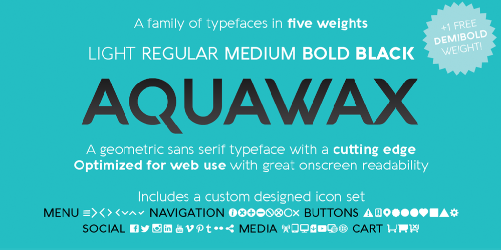 Aquawax font