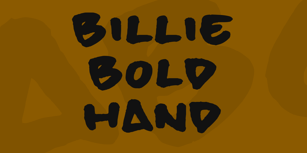 billieBoldHand font