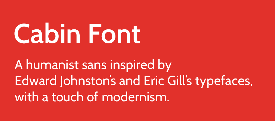 Cabin font