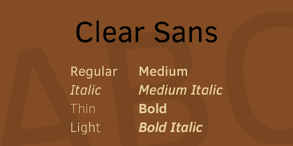 Clear Sans font