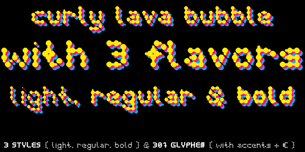 curly lava bubble font