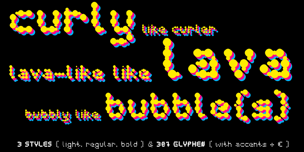 curly lava bubble font