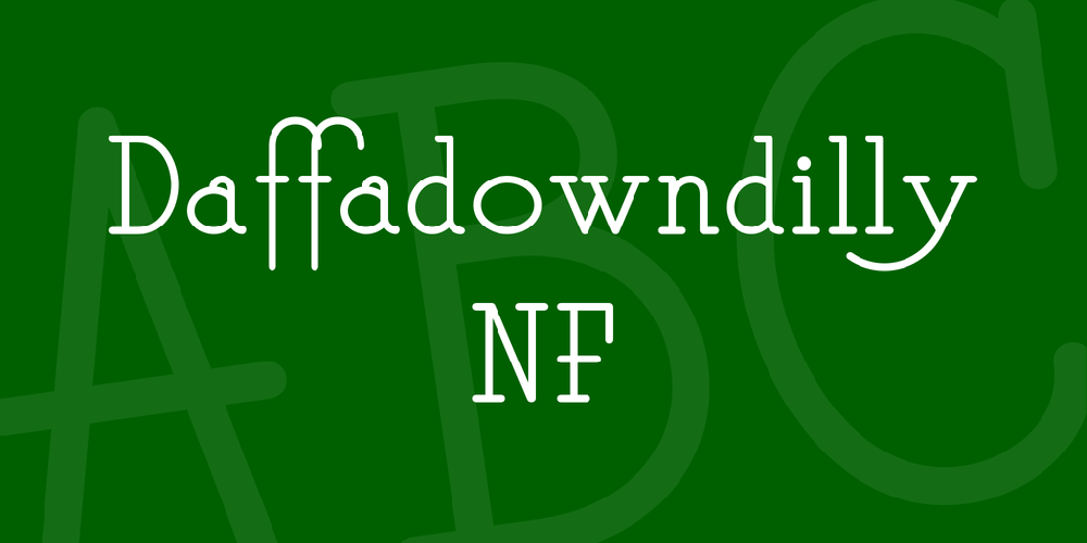 Daffadowndilly NF font