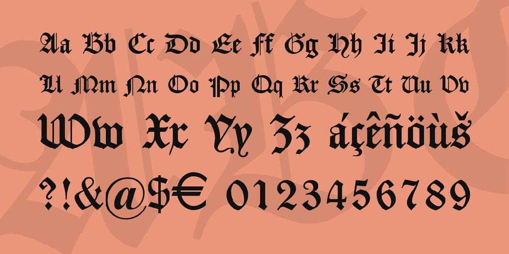 DS Caslon Gotisch font
