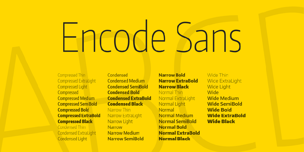 Encode Sans Compressed font