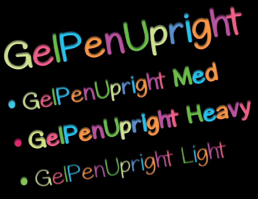 GelPenUpright font