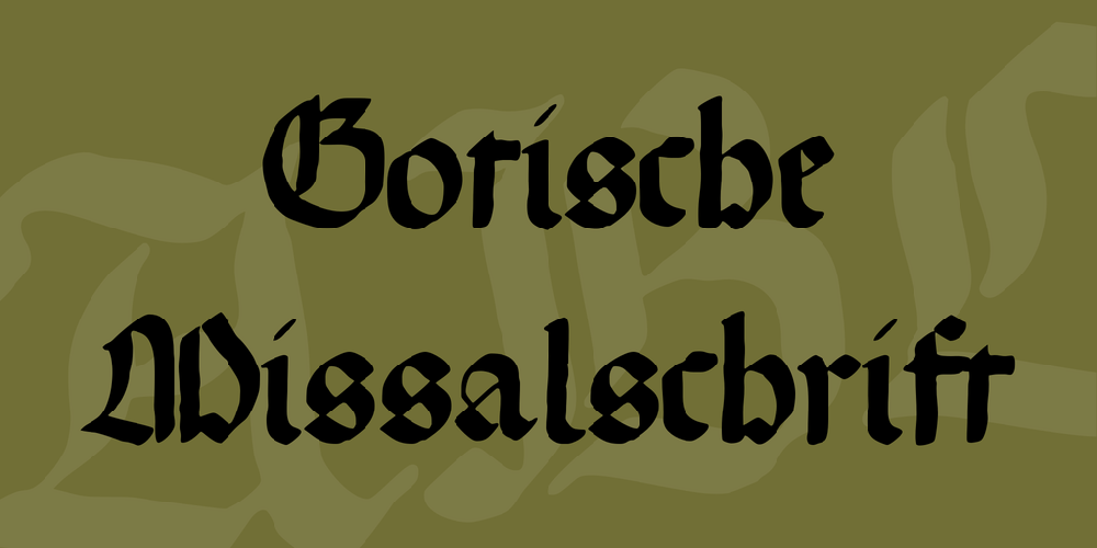 Gotische Missalschrift font