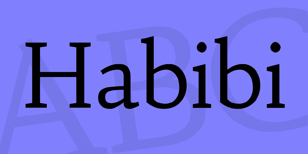 Habibi font