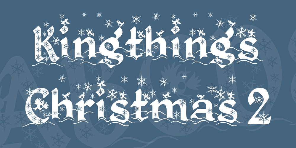Kingthings Christmas 2 font