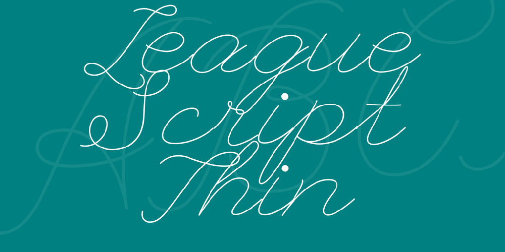 League Script Thin font