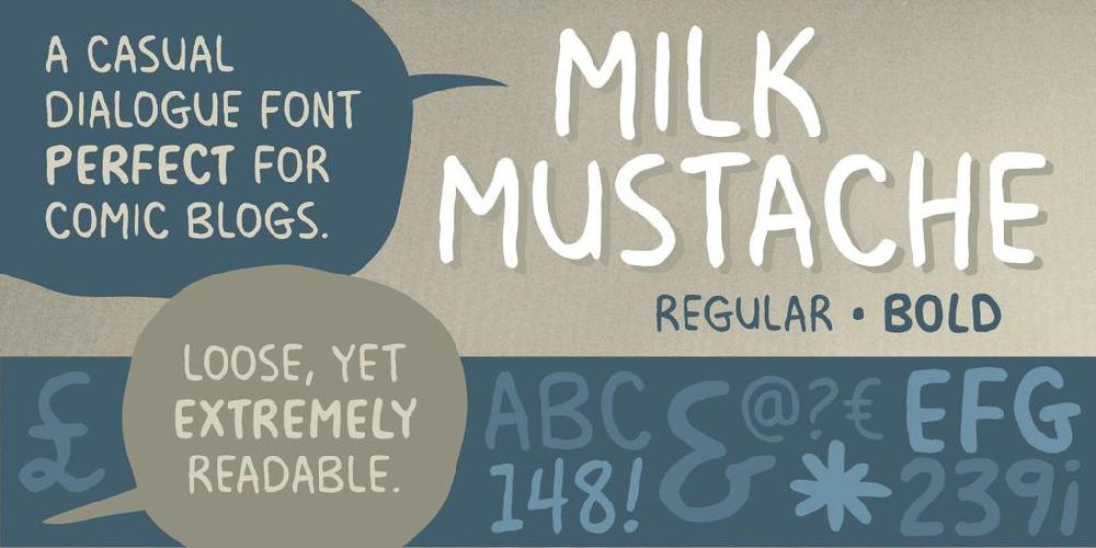 Milk Mustache BB font