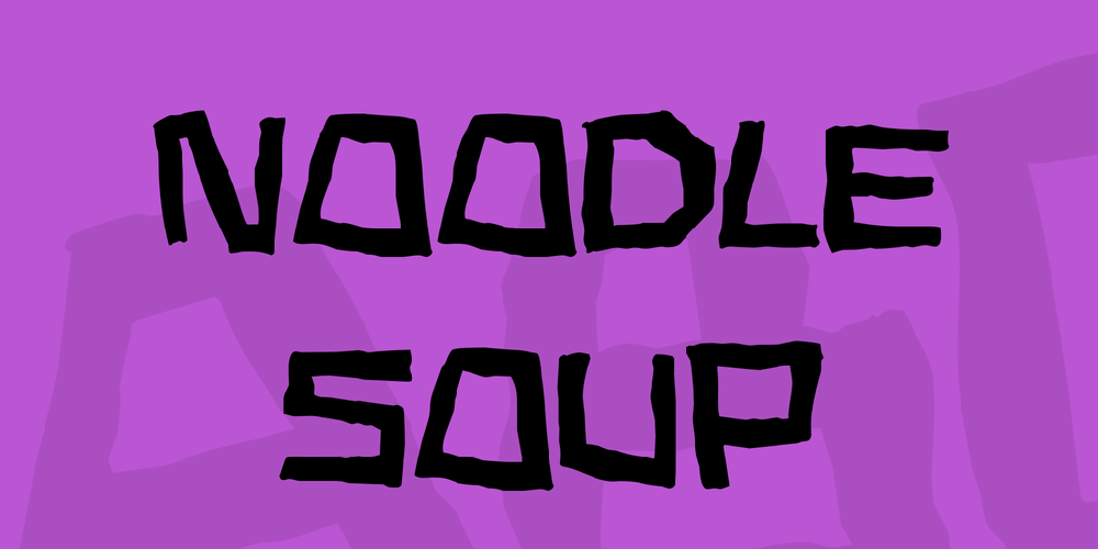 Noodle soup font