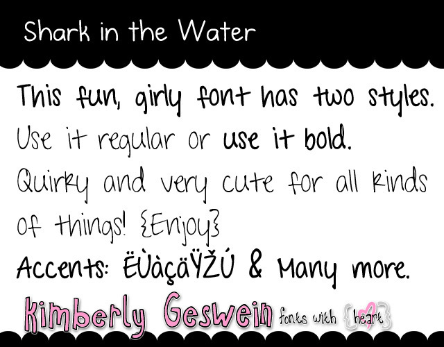Shark in the Water  font