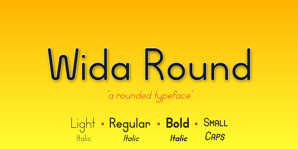 Wida Round Light Demo font