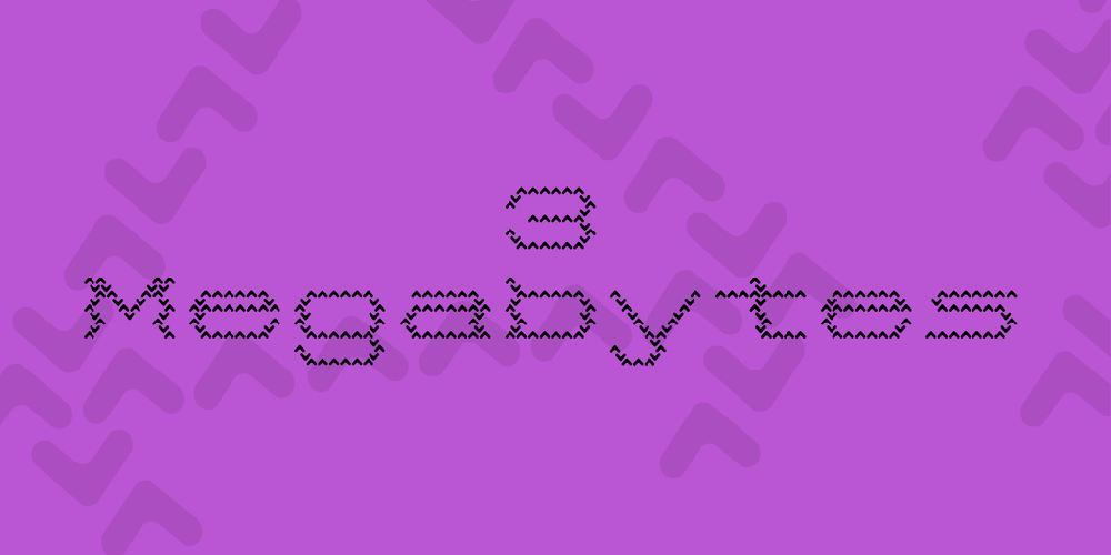 3 Megabytes font