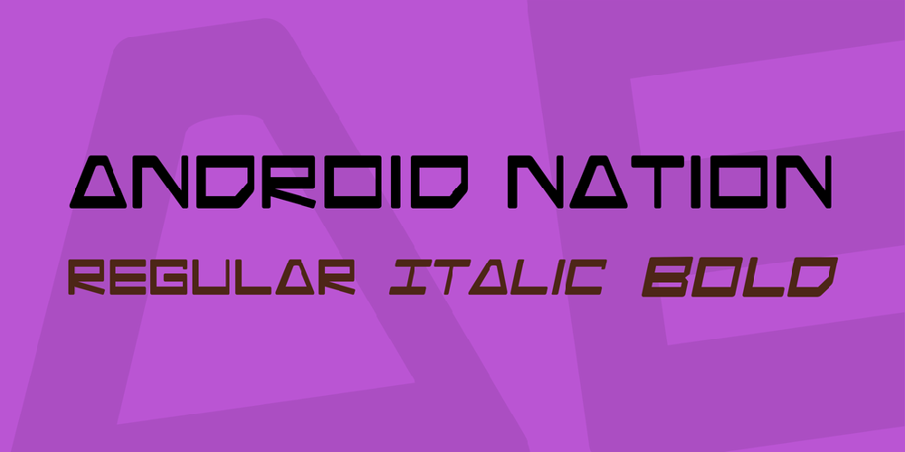 Android Nation font