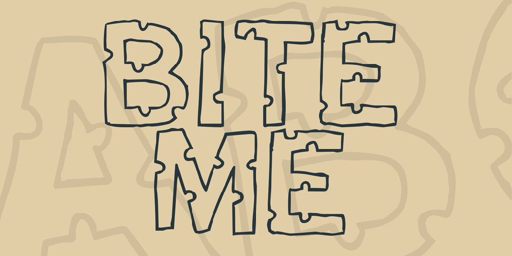 Bite me font