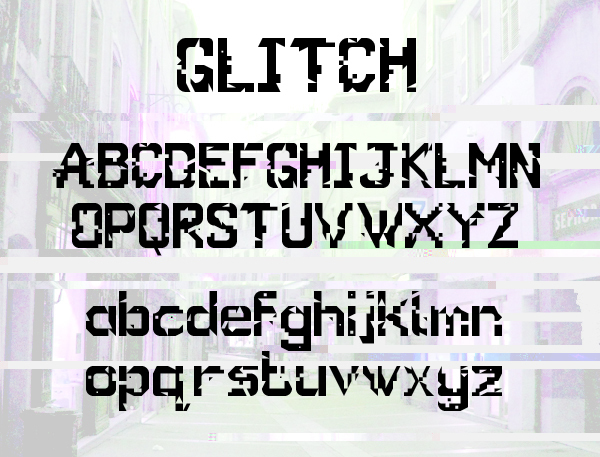 Glitch font