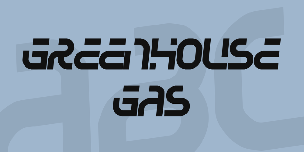 Greenhouse gas font