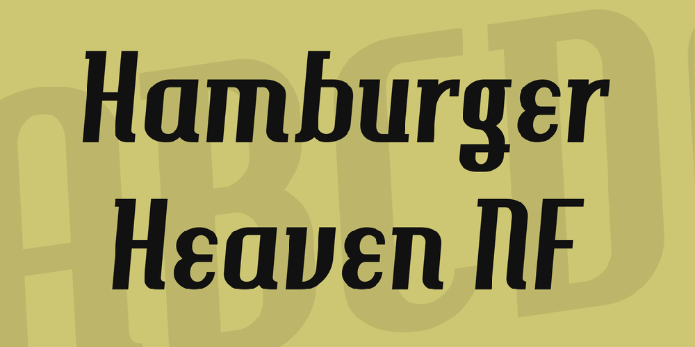 Hamburger Heaven NF font