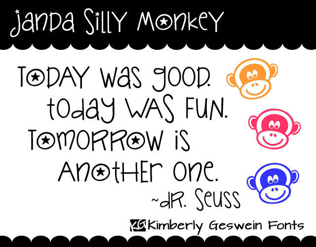 Janda Silly Monkey font