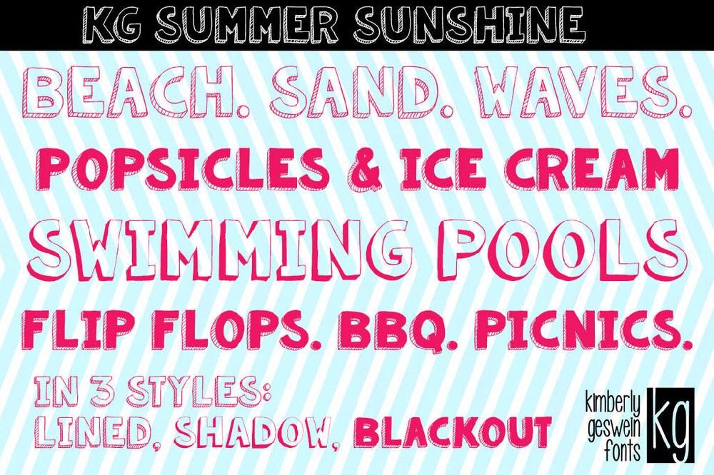 KG Summer Sunshine Blackout font