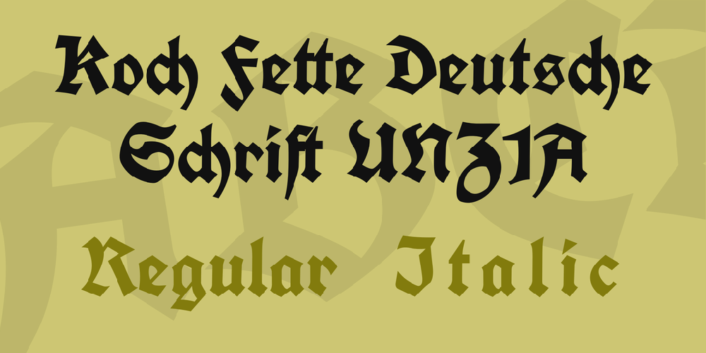 Koch Fette Deutsche Schrift UNZ1A font