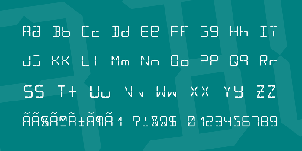 LCD font