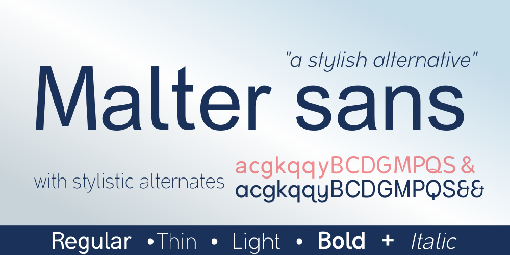 Malter Sans Regular Demo font