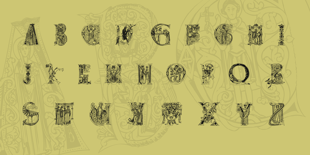 MedievalAlphabet font