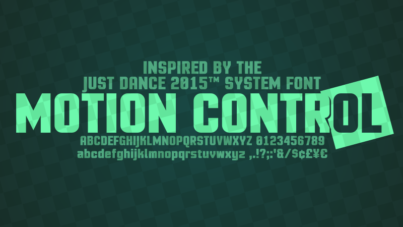 Motion Control font