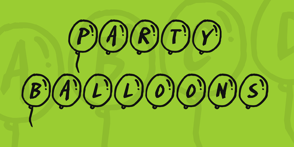 PartyBalloons font