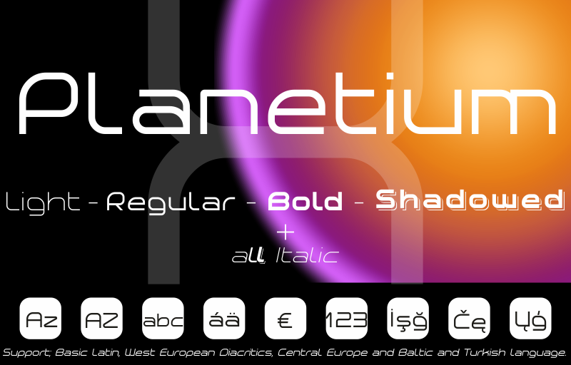 Planetium-X Regular Demo font