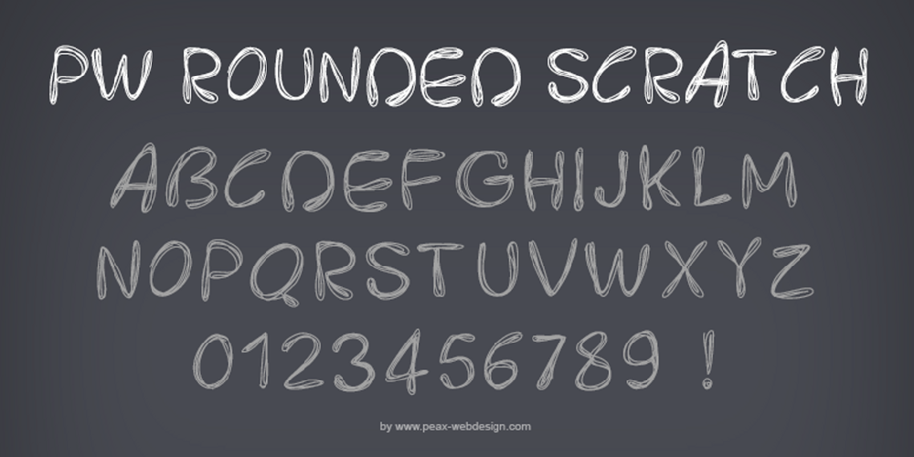 PWRoundedScratch font