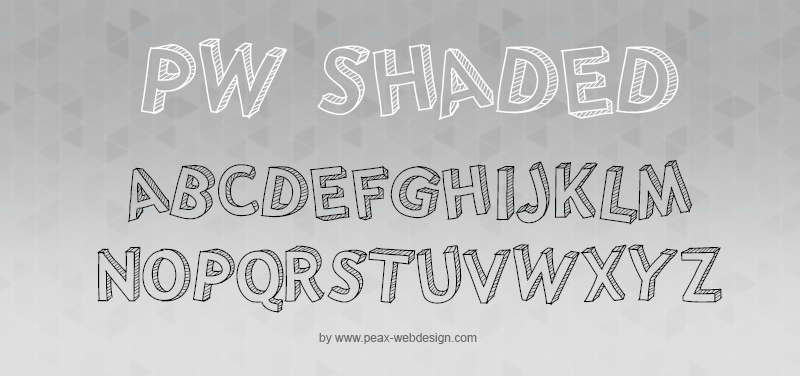 PWShaded font