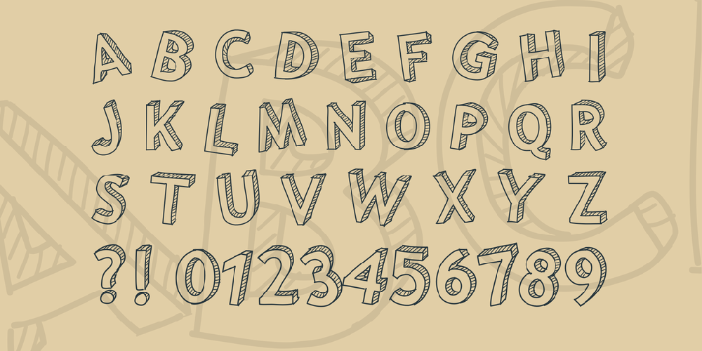 PWShaded font