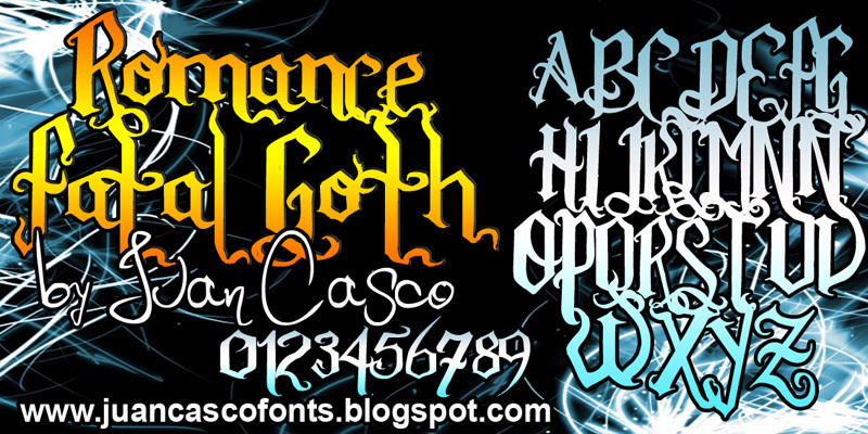 Romance Fatal Goth font
