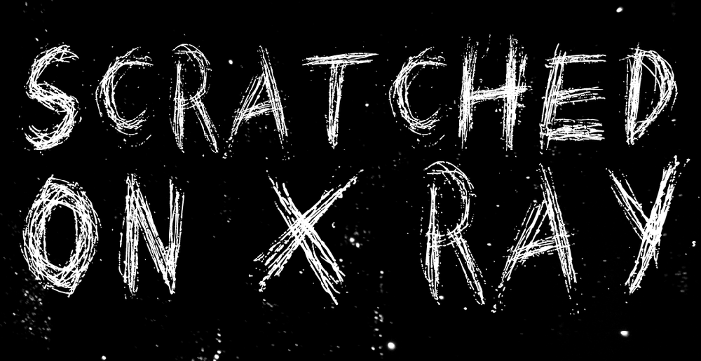 Scratched on X Ray font