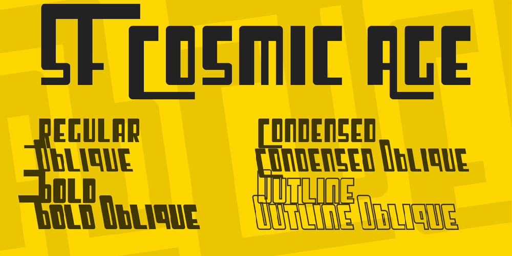 SF Cosmic Age font