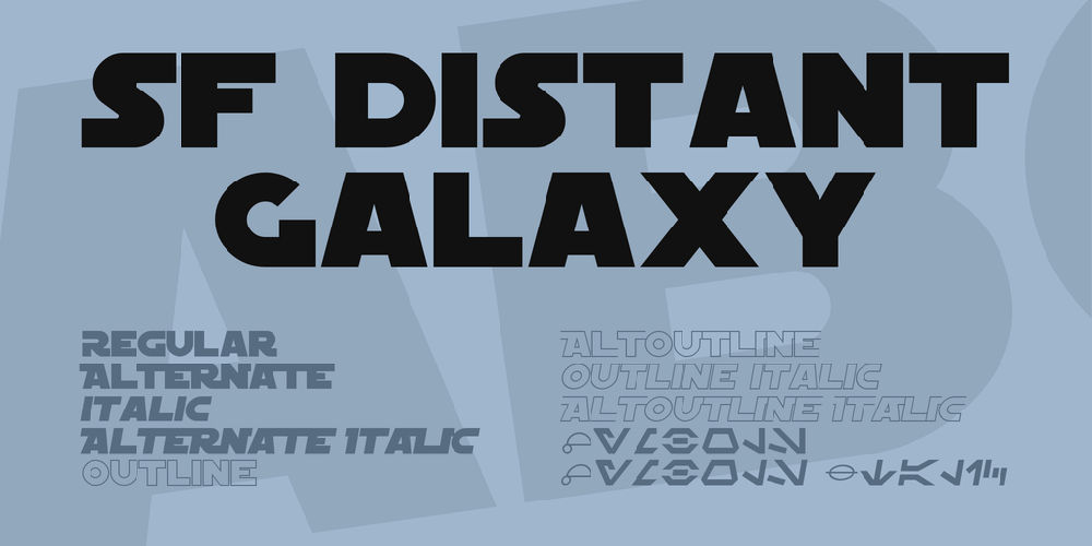 SF Distant Galaxy font