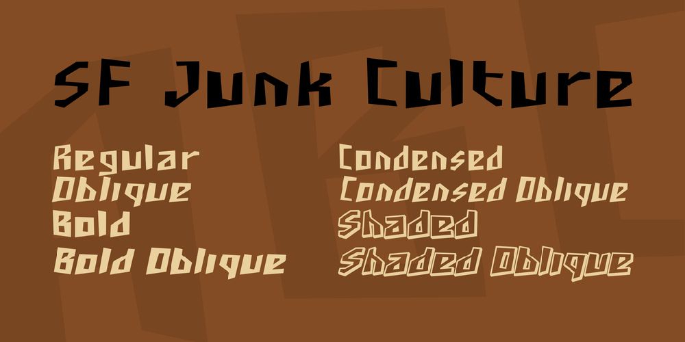 SF Junk Culture font