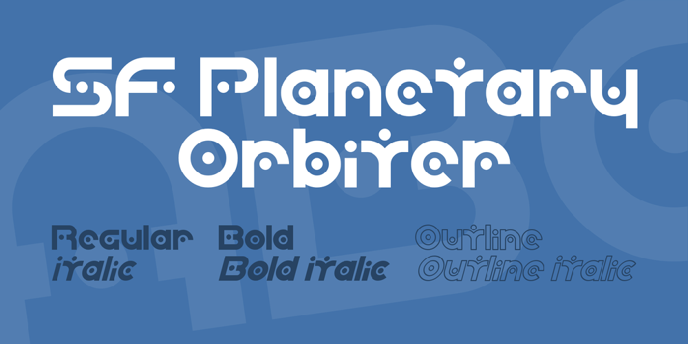 SF Planetary Orbiter font