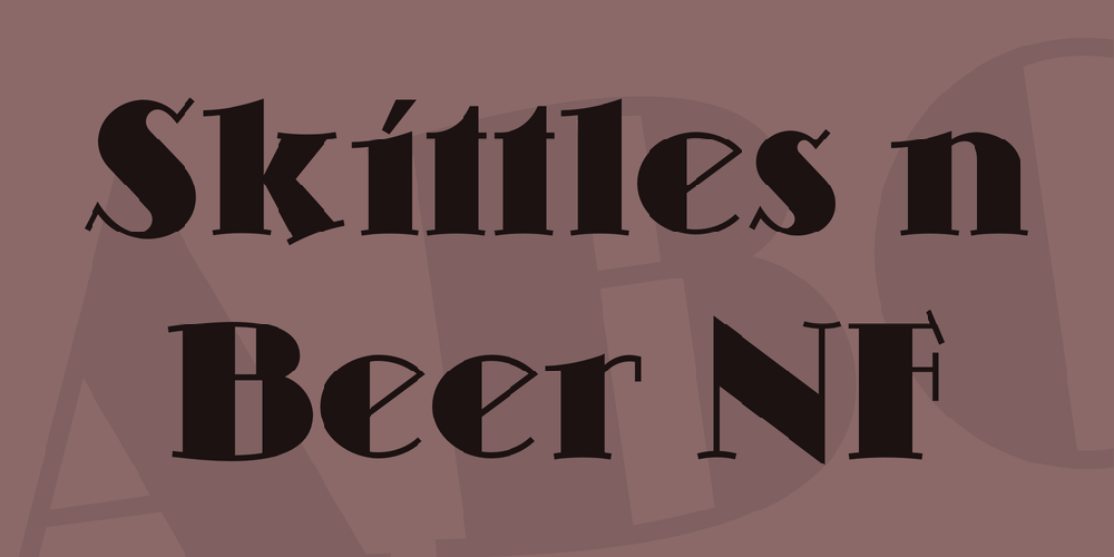 Skittles n Beer NF font