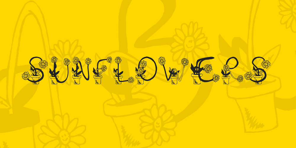 Sunflowers font