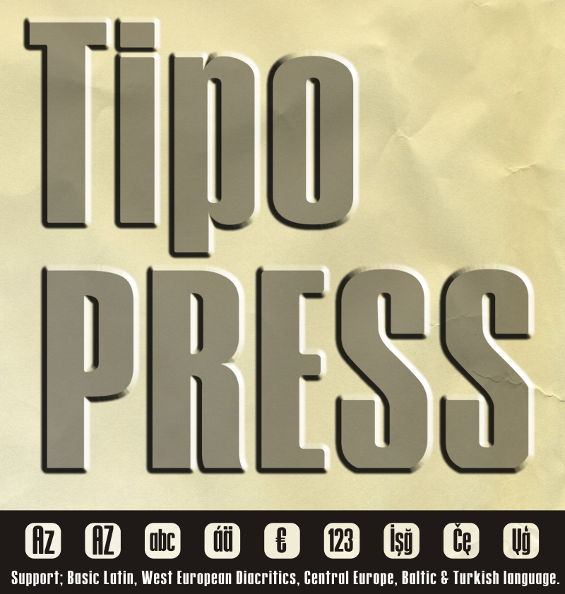 Tipo PRESS font
