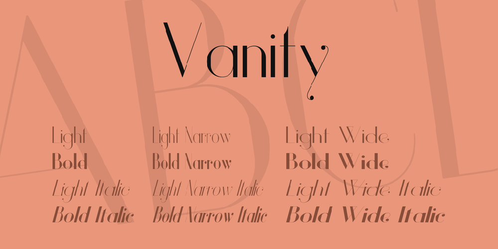 Vanity Light font
